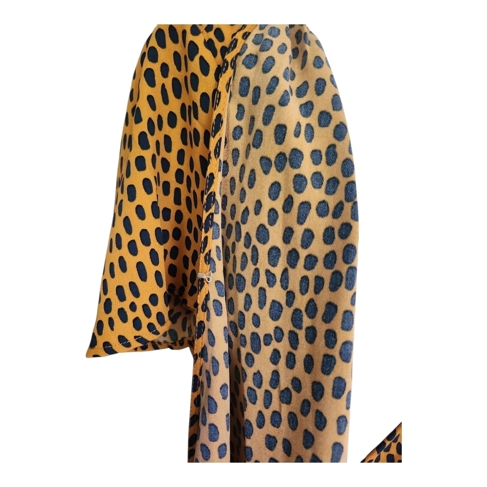J.Crew NWT Leopard Print Wrap Dress Size 10 Short Sleeve V-Neck 100% Polyester - Picture 7 of 14